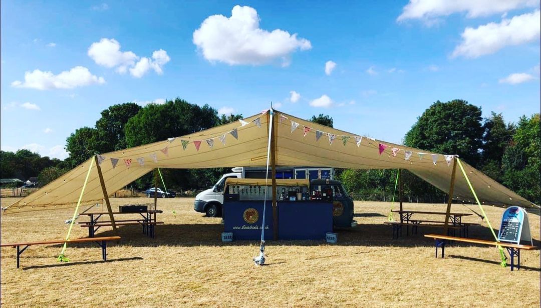 Bar under festival tent